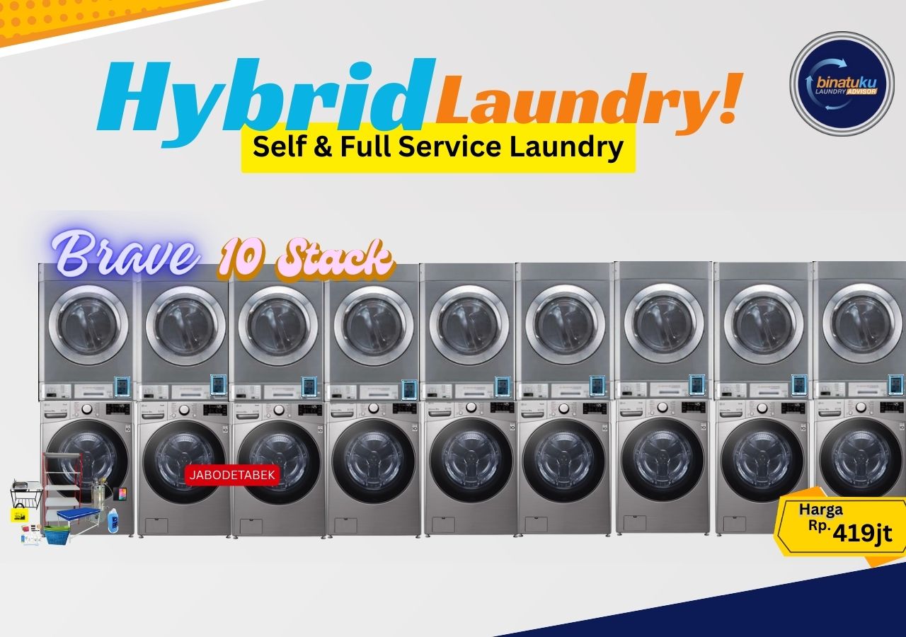 Hybrid Laundry - Self & Full Service Laundry Optimis 10 Stack