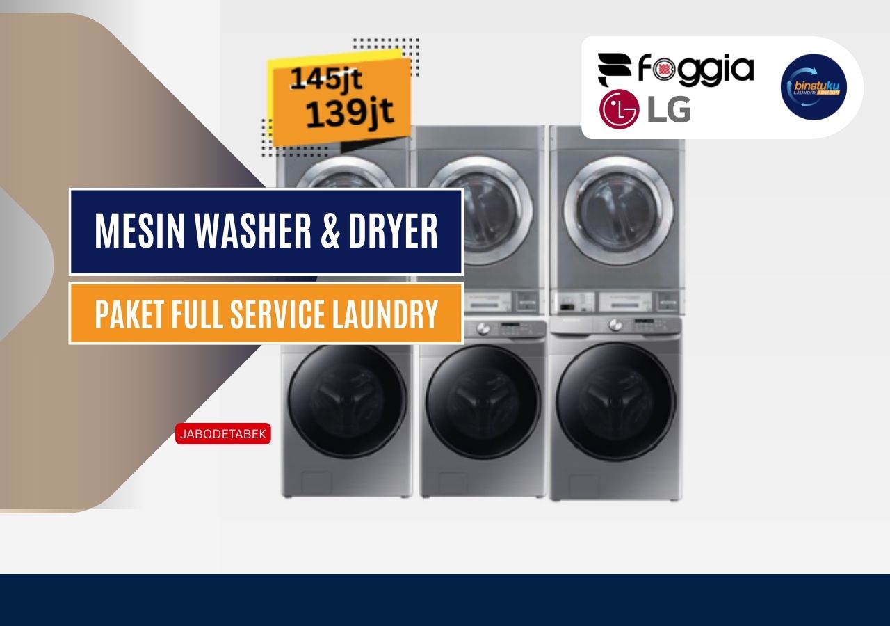 2 Washer LG20kg & 2 Dryer LG 15KG