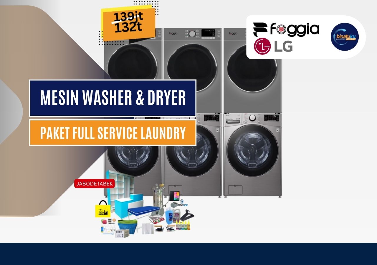 3 Washer LG20kg & 3 Dryer Foggia 16KG