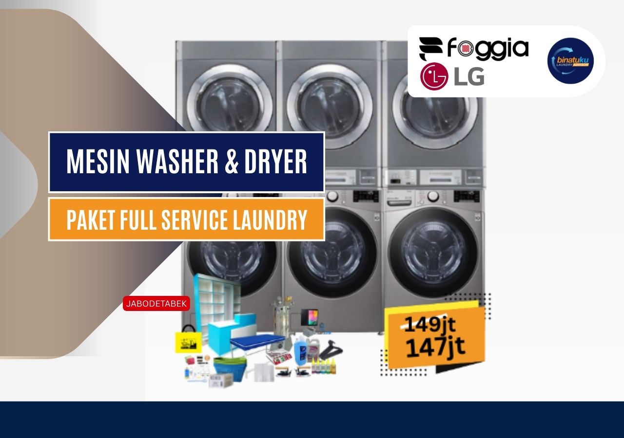 3 Washer LG20kg & 3 Dryer LG15Kg