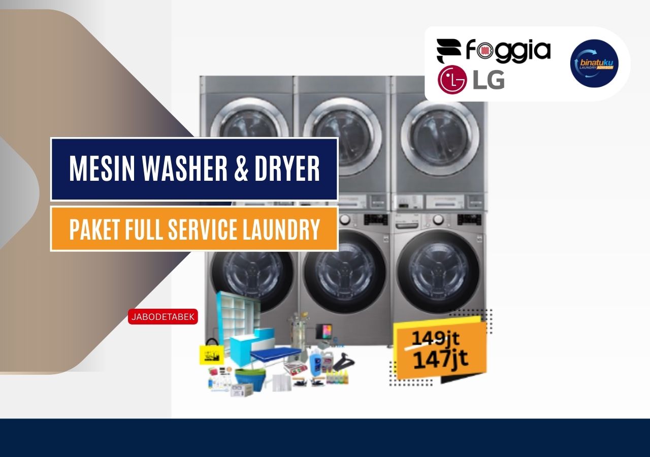 3 Washer LG20kg & 3 Dryer LG15Kg