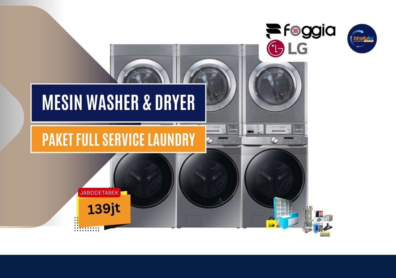 3 Washer Samsung LG16kg & 3 Dryer LG 15KG