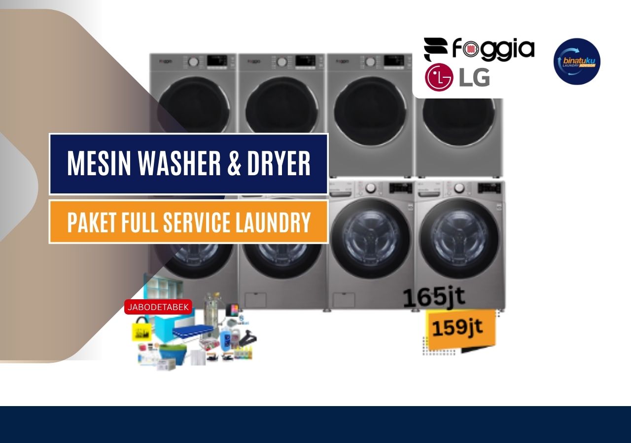 4 Washer LG20kg & 4 Dryer Foggia 16KG