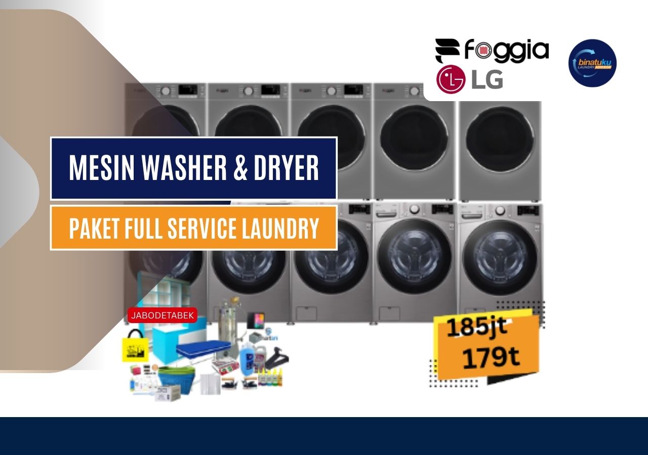 5 Washer LG20kg & 5 Dryer Foggia 16KG