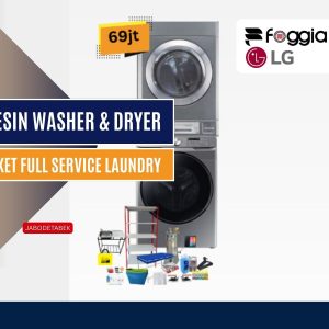 1 Washer Samsung Cap.16Kg & Commercial Dryer LG Giant Max. Kap.15KG